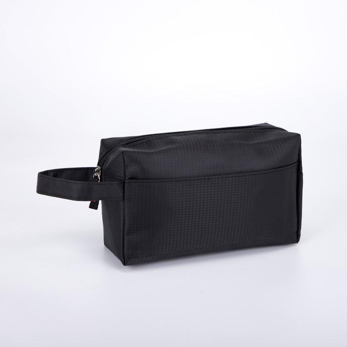 Косметичка на молнии, наружный карман, цвет чёрный
Косметичка на молнии, наружный карман, цвет чёрный