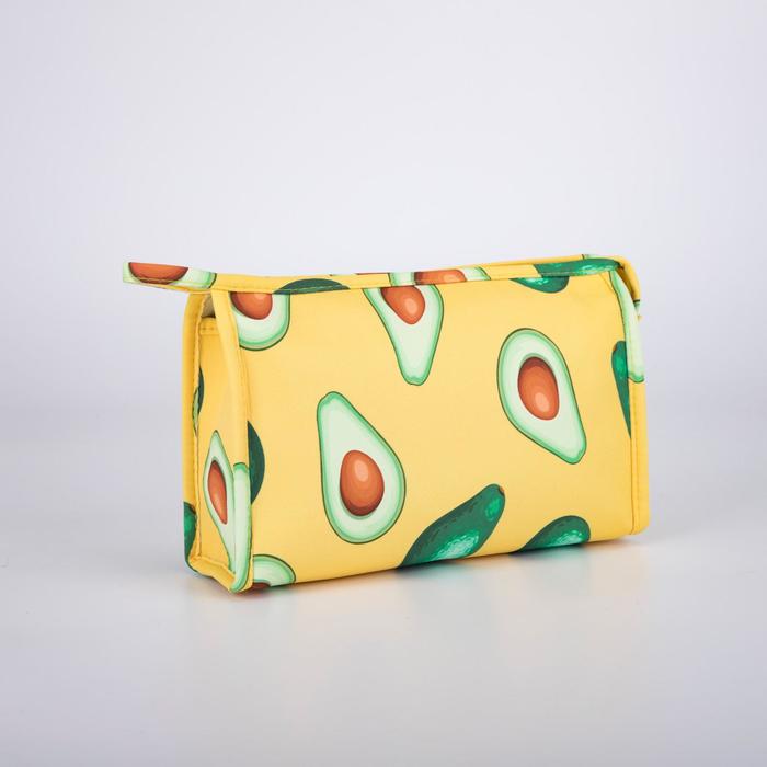 фото Косметичка дор l- авокадо, 24*6*15, отд на молнии, с ручкой, желтый
