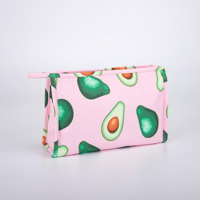 фото Косметичка дор l- авокадо, 24*6*15, отд на молнии, с ручкой, св. розовый