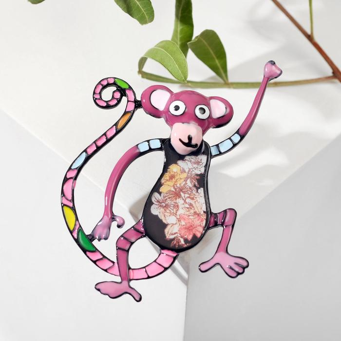 Брошь мультяшная "Обезьянка", цветная в чёрном металле
Брошь мультяшная "Обезьянка", цветная в чёрном металле