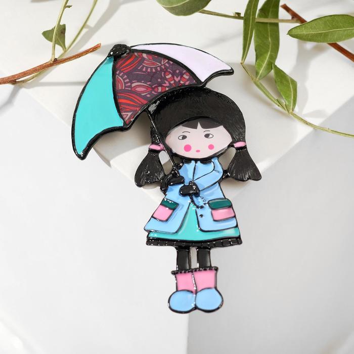 Брошь мультяшная "Девочка" под зонтом, цветная в чёрном металле
Брошь мультяшная "Девочка" под зонтом, цветная в чёрном металле