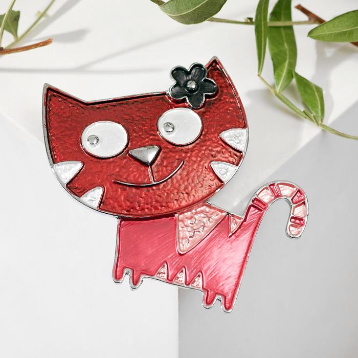 Брошь мультяшная "Кошечка" с цветочком, цветная в серебре
Брошь мультяшная "Кошечка" с цветочком, цветная в серебре