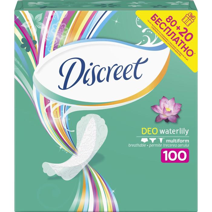 Женские гигиенические прокладки DISCREET, на каждый день, Deo Water Lily Multiform, 80 шт +20 шт.
Женские гигиенические прокладки DISCREET, на каждый день, Deo Water Lily Multiform, 80 шт +20 шт.