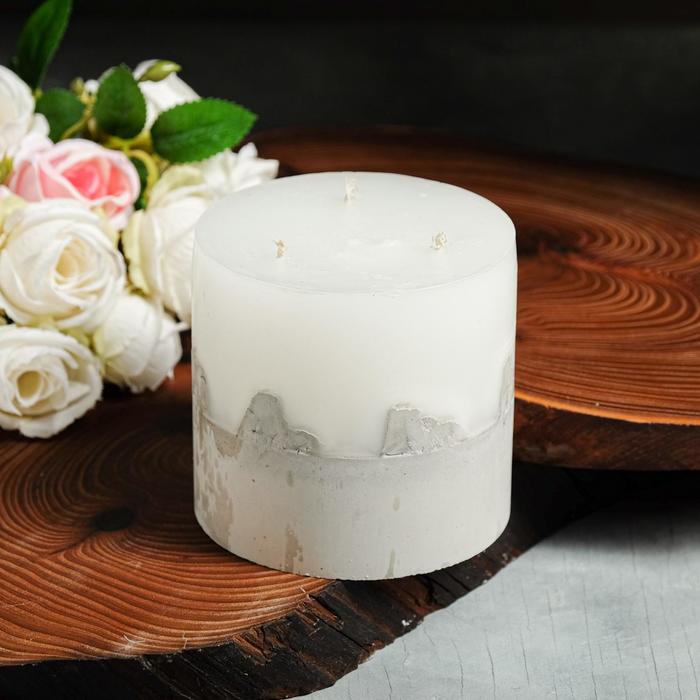 Свеча столбик с бетоном (поталь), цвет белый, 3 фитиля, 10,5 х 12 см
Свеча столбик с бетоном (поталь), цвет белый, 3 фитиля, 10,5 х 12 см