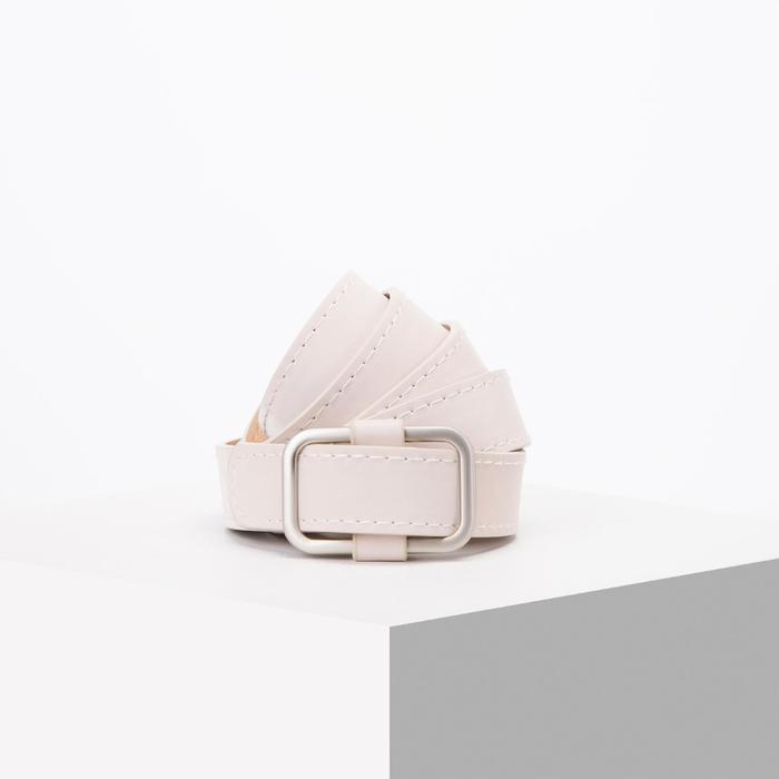 Ремень женский, ширина 2,3 см, гладкий, затяжка, цвет кремовый 
Ремень женский, ширина 2,3 см, гладкий, затяжка, цвет кремовый