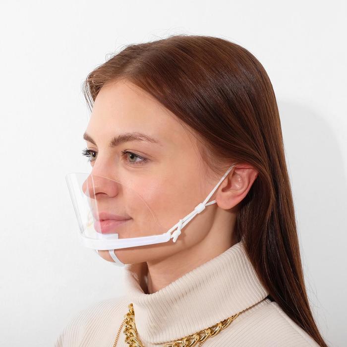 Защитный экран на нижнюю часть лица, цвет прозрачный
Защитный экран на нижнюю часть лица, цвет прозрачный