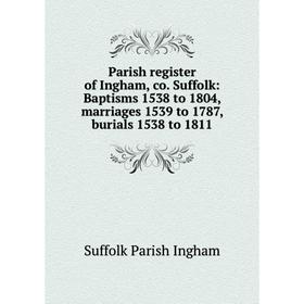 Книга Parish register of Ingham, co Suffolk: Baptisms 1538 to 1804, Marriages 1539 to 1787, burials 1538 to 1811
Книга Parish register of Ingham, co Suffolk: Baptisms 1538 to 1804, Marriages 1539 to 1787, burials 1538 to 1811