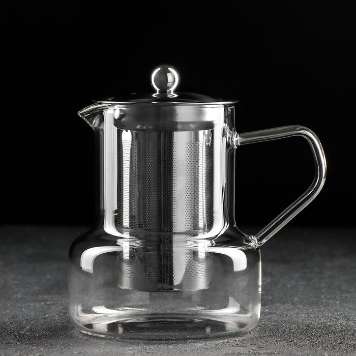 фото Чайник заварочный «бингли», 800 мл, 12,5×11×16 см, с металлическим ситом