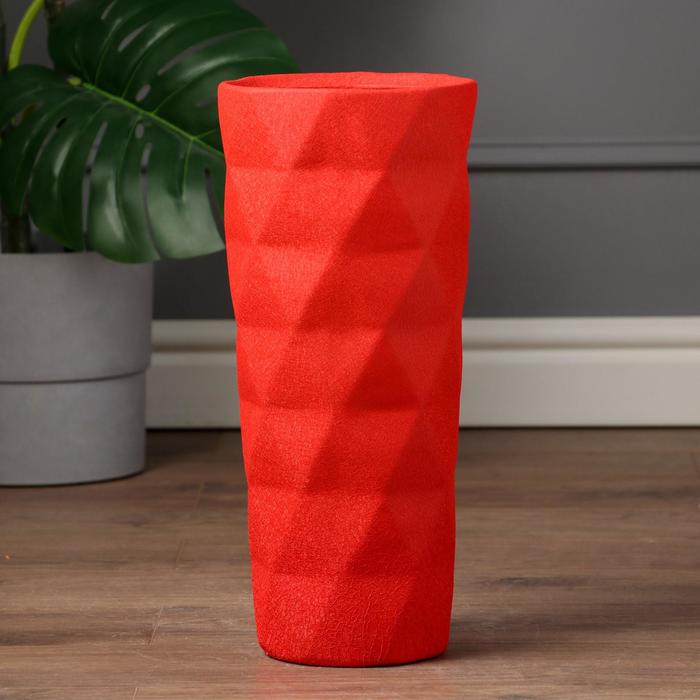 Ваза керамическая "Ромб", напольная, кожа, красная, 40 см
Ваза керамическая "Ромб", напольная, кожа, красная, 40 см