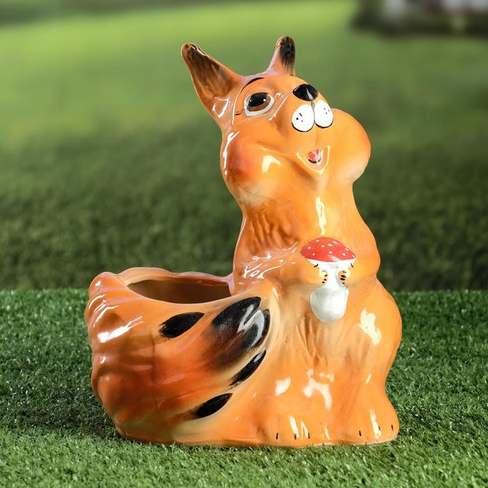 Фигурное кашпо "Белка", оранжевое, керамика, 1 л
Фигурное кашпо "Белка", оранжевое, керамика, 1 л