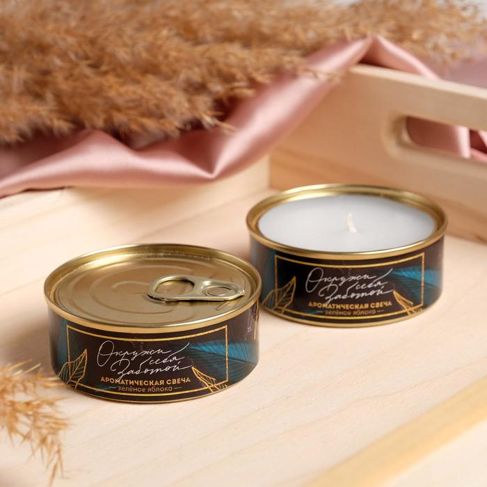 Свеча интерьерная в баночке «Листья», зелёное яблоко, 7,5 х 3 см
Свеча интерьерная в баночке «Листья», зелёное яблоко, 7,5 х 3 см