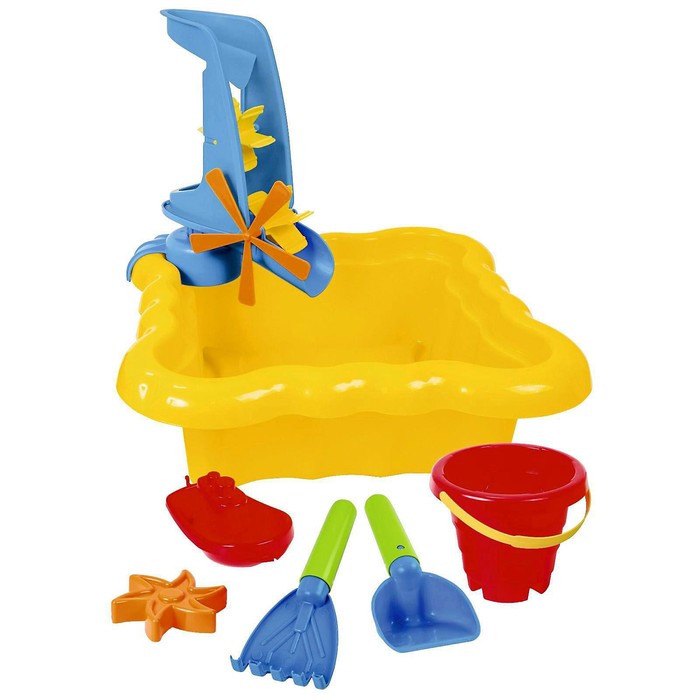 Набор для песка и воды с мельницей, 7 элементов, цвет жёлтый
Набор для песка и воды с мельницей, 7 элементов, цвет жёлтый