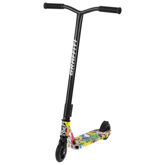 Самокат трюковый GRAFFITI, колёса PU/алюминий 100 мм, ABEC 9, жёсткость 88А 
Самокат трюковый GRAFFITI, колёса PU/алюминий 100 мм, ABEC 9, жёсткость 88А