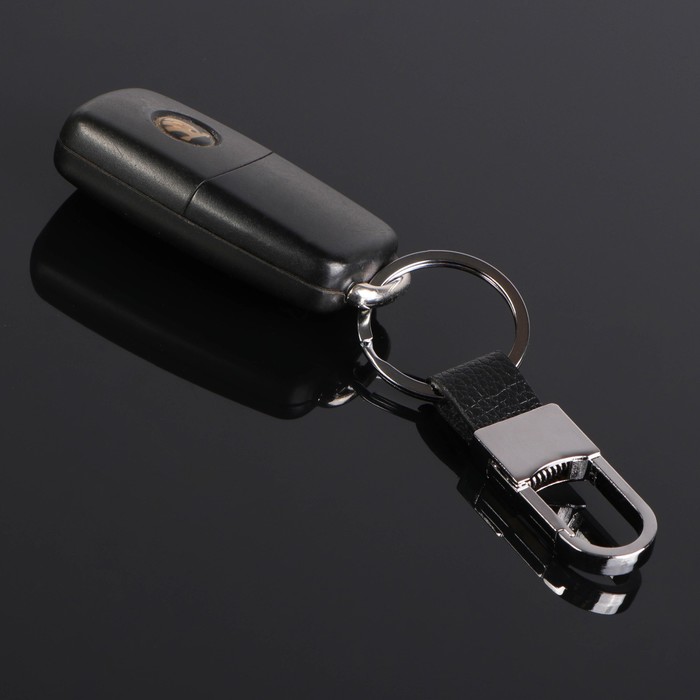 фото Брелок для ключей cartage, зажим с петлёй, серебро