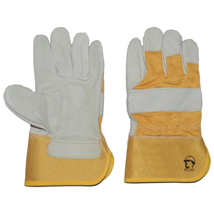 Перчатки кожаные комбинированные, цвет белый/жёлтый
Перчатки кожаные комбинированные, цвет белый/жёлтый