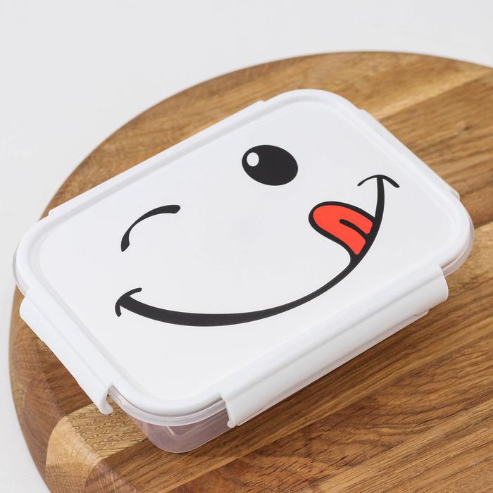 Контейнер прямоугольный с декором «Смайлик», 500 мл
Контейнер прямоугольный с декором «Смайлик», 500 мл