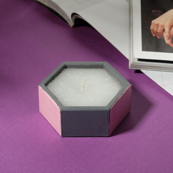 Свеча в подсвечнике «Розовый и серый»
Свеча в подсвечнике «Розовый и серый»