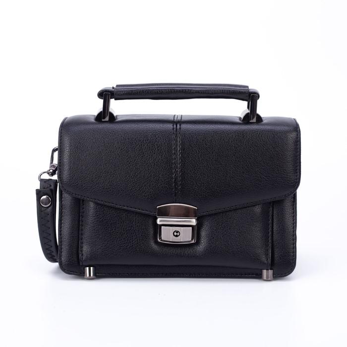 Барсетка на клапане, наружный карман, цвет чёрный
Барсетка на клапане, наружный карман, цвет чёрный