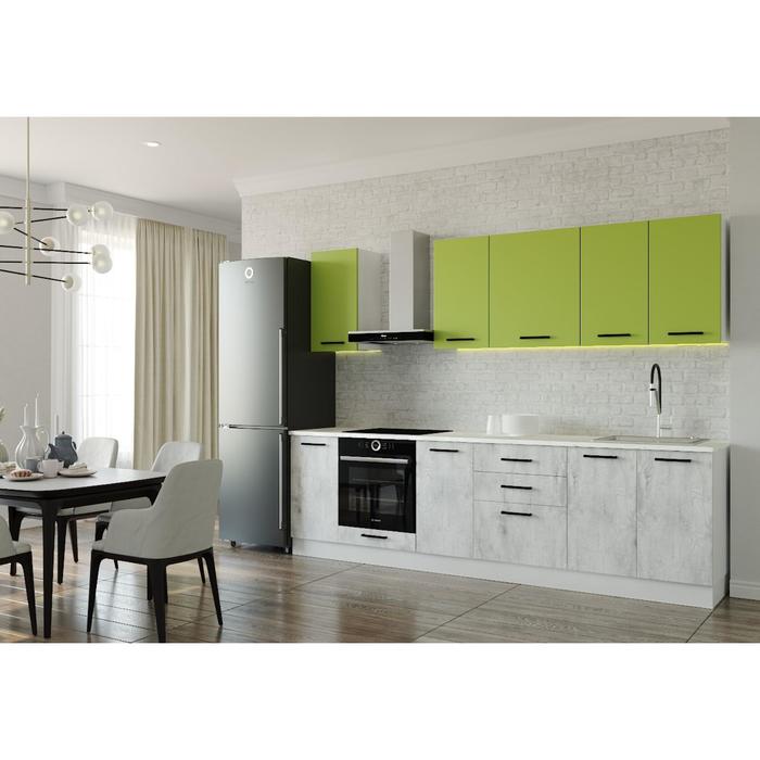 Кухня Гарда 2832х600 Белый/Мрамор Марквина белый/ Лайм,Пайн 
Кухня Гарда 2832х600 Белый/Мрамор Марквина белый/ Лайм,Пайн