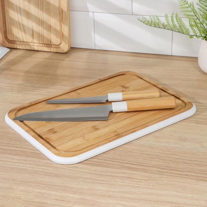 Набор ножей Heaven, 2 шт, с доской, цвет бежевый
Набор ножей Heaven, 2 шт, с доской, цвет бежевый