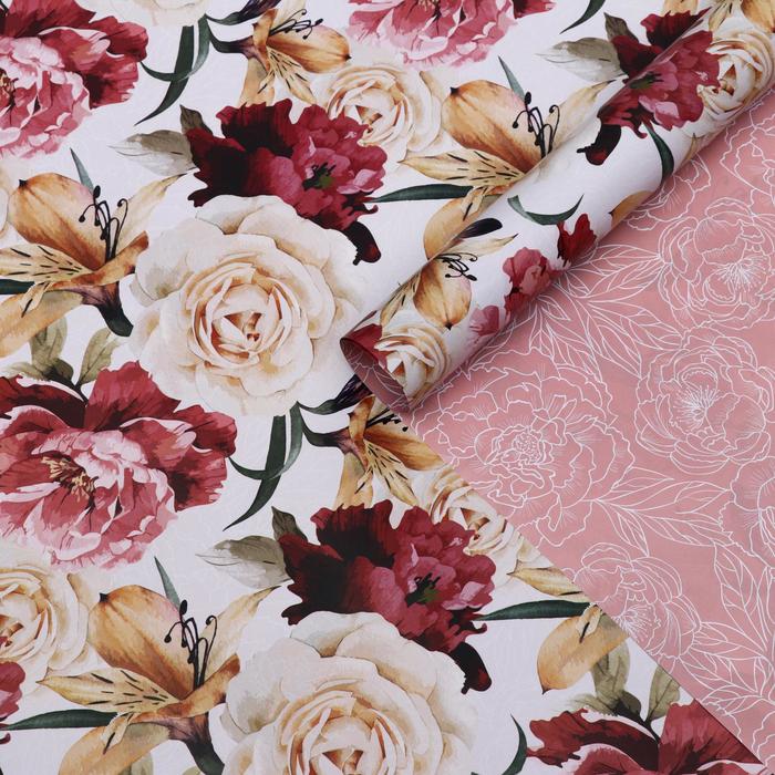 Бумага глянцевая двусторонняя "Цветы" белые, 0,5 х 0,7 м 
Бумага глянцевая двусторонняя "Цветы" белые, 0,5 х 0,7 м