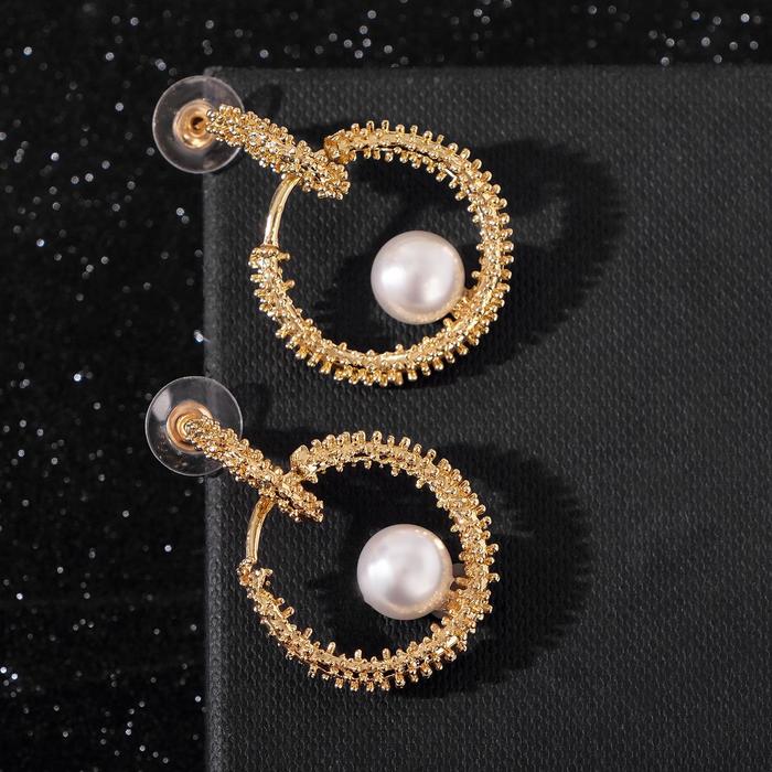 Серьги с жемчугом "Чикаго" бусина в кольце, цвет белый в золоте
Серьги с жемчугом "Чикаго" бусина в кольце, цвет белый в золоте