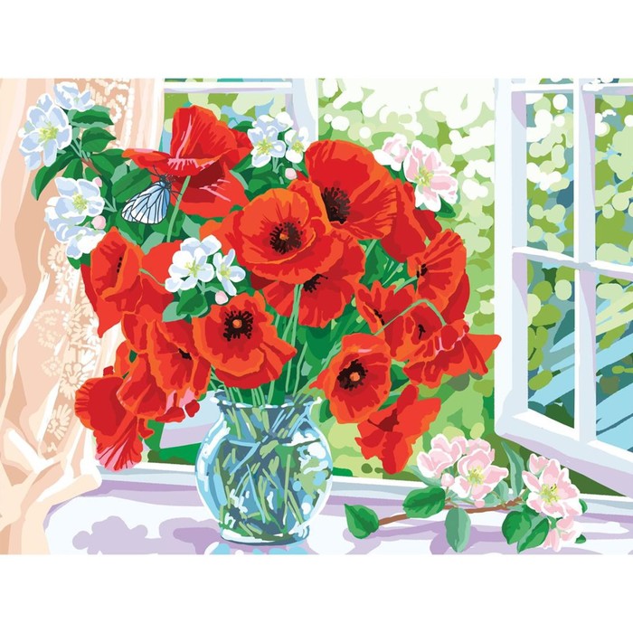 Алмазная мозаика на подрамнике 30x40 с полным заполнением «Маки»
Алмазная мозаика на подрамнике 30x40 с полным заполнением «Маки»