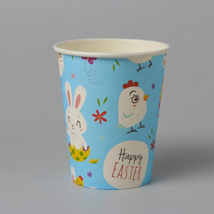 Стакан бумажный «Счастливой Пасхи», набор 6 шт., цвет голубой
Стакан бумажный «Счастливой Пасхи», набор 6 шт., цвет голубой
