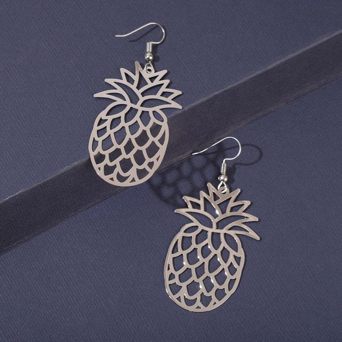 Серьги металл "Ананас" контуры, цвет серебро
Серьги металл "Ананас" контуры, цвет серебро