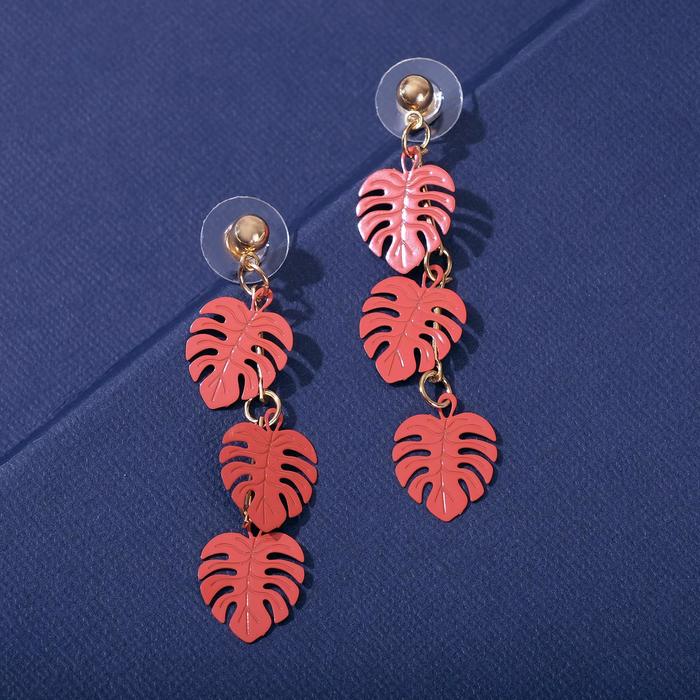 Серьги металл "Монстера" веточка, цвет коралловый в золоте
Серьги металл "Монстера" веточка, цвет коралловый в золоте