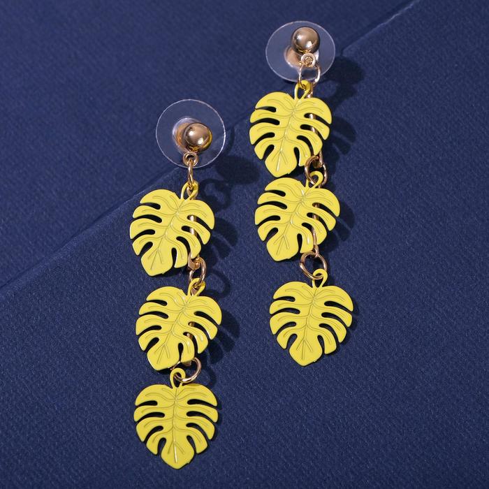 Серьги металл "Монстера" веточка, цвет жёлтый в золоте
Серьги металл "Монстера" веточка, цвет жёлтый в золоте