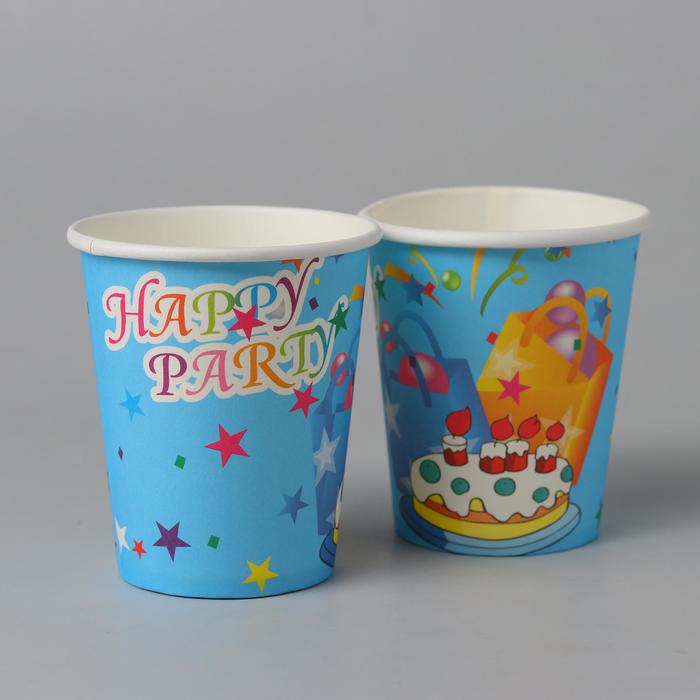 Стакан бумажный «С днём рождения», 6 шт., цвет голубой
Стакан бумажный «С днём рождения», 6 шт., цвет голубой