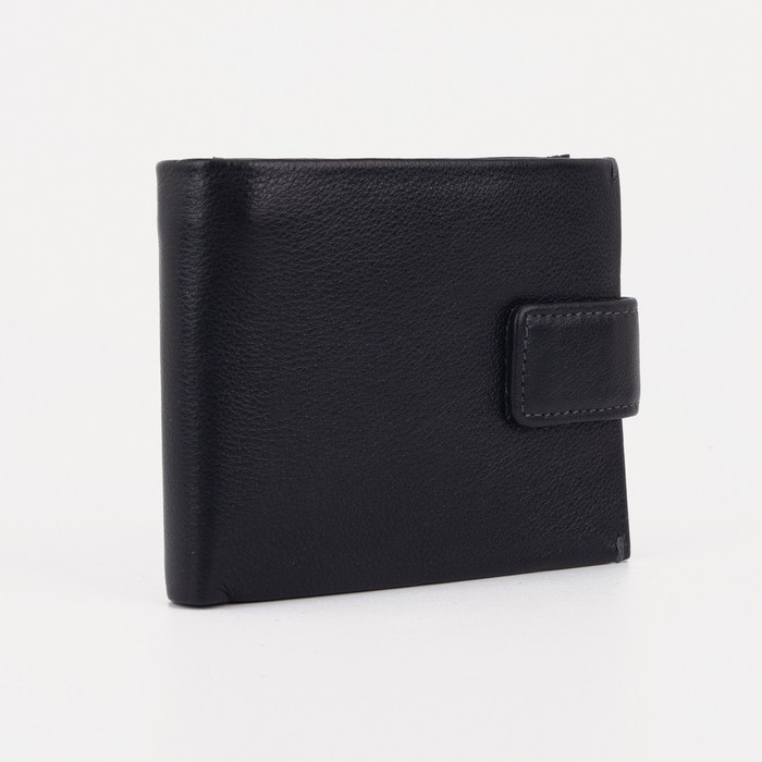 Портмоне на кнопке, для купюр, для карт, для монет, цвет чёрный
Портмоне на кнопке, для купюр, для карт, для монет, цвет чёрный