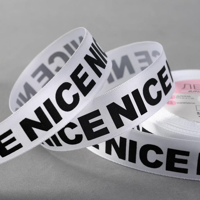 Лента атласная «Nice», 25 мм × 23 ± 1 м, цвет чёрный/белый
Лента атласная «Nice», 25 мм × 23 ± 1 м, цвет чёрный/белый