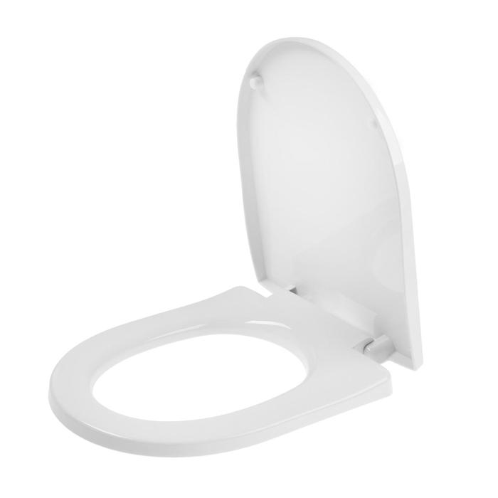 фото Сиденье для унитаза "ани пласт" ws0320, крепление микролифт, белое