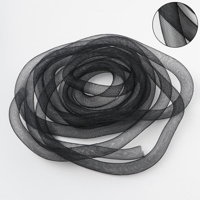 Бижутерная сетка-рукав, 20мм, 5м, цвет чёрный 
Бижутерная сетка-рукав, 20мм, 5м, цвет чёрный