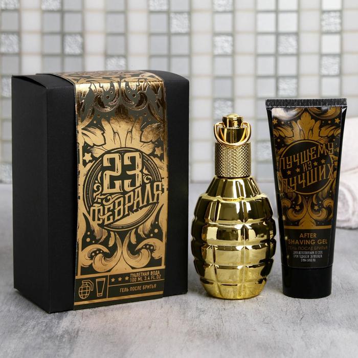 Набор "С 23 февраля!", гель после бритья, 120 мл; мужской парфюм во флаконе граната, 100 мл
Набор "С 23 февраля!", гель после бритья, 120 мл; мужской парфюм во флаконе граната, 100 мл