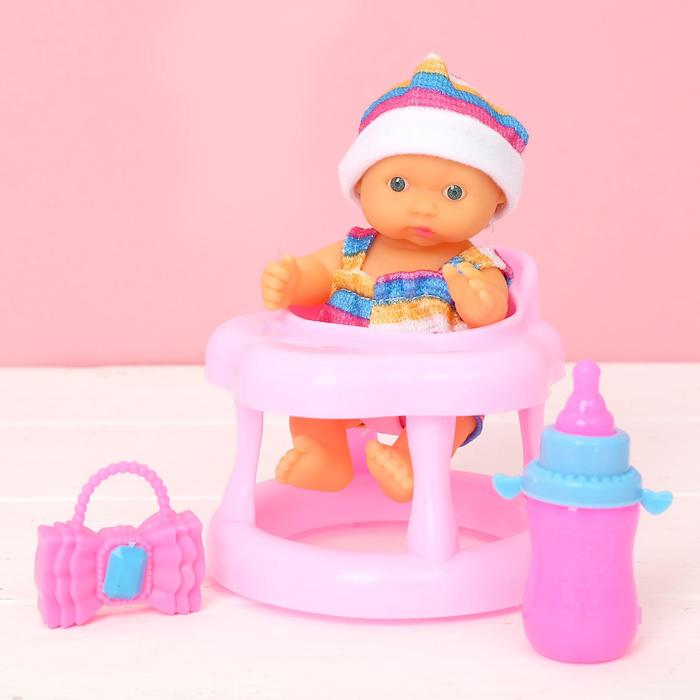 Пупс «Малыш» на ходунке, с аксессуаром
Пупс «Малыш» на ходунке, с аксессуаром