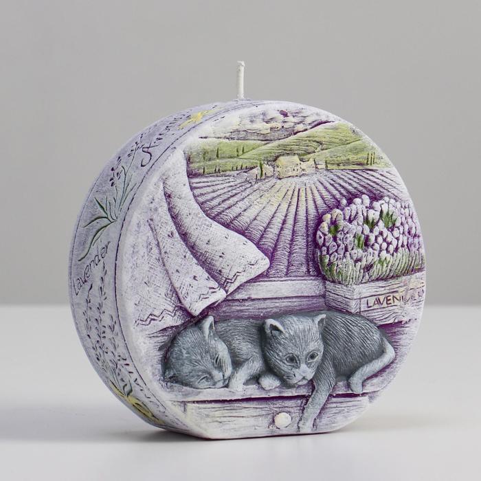 Свеча ароматическая "Лавандовый диск", 4х11,5 см, фиолетовый 
Свеча ароматическая "Лавандовый диск", 4х11,5 см, фиолетовый