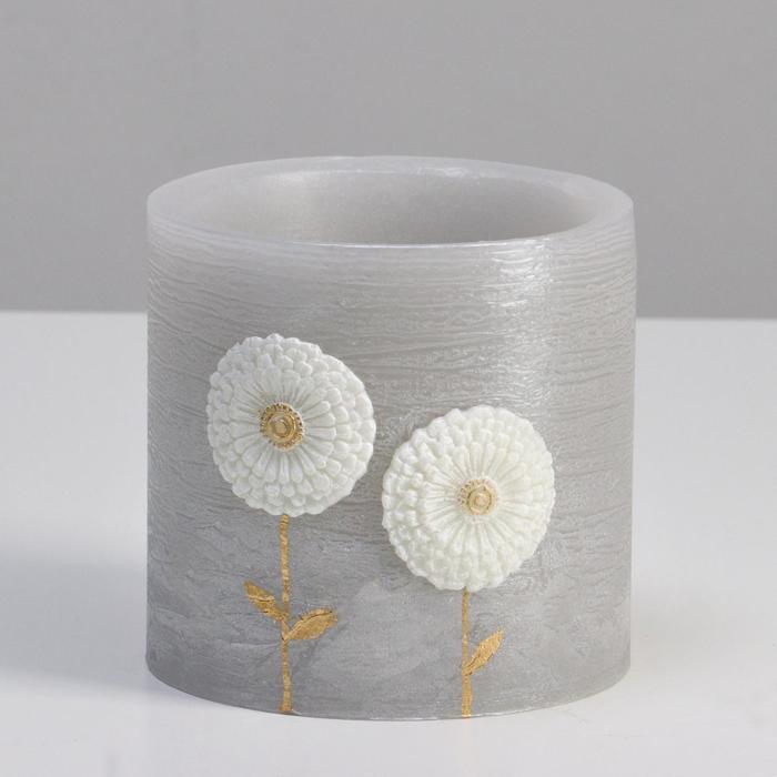 Лампион/ подсвечник круглый "Одуванчики", 10 см, светло-серый, матовый 
Лампион/ подсвечник круглый "Одуванчики", 10 см, светло-серый, матовый