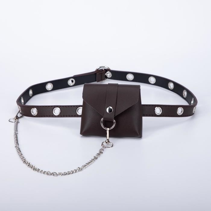 Сумка поясная, отдел на клапане, цвет коричневый
Сумка поясная, отдел на клапане, цвет коричневый