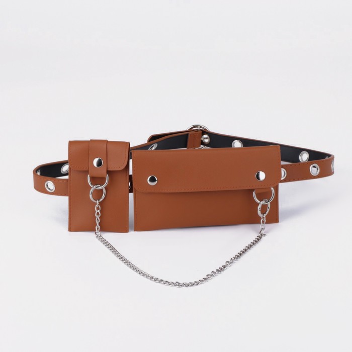 Сумка поясная, 2 отдела на клапане, цвет рыжий
Сумка поясная, 2 отдела на клапане, цвет рыжий