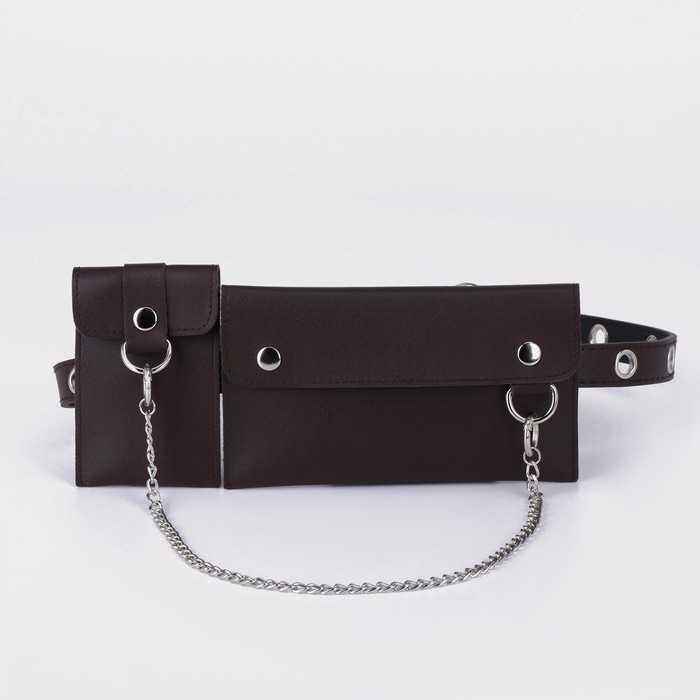 Сумка поясная, 2 отдела на клапане, цвет коричневый
Сумка поясная, 2 отдела на клапане, цвет коричневый