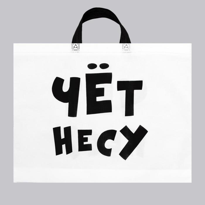 Пакет с петлевой ручкой "Чёт несу", 43 х 52 см
Пакет с петлевой ручкой "Чёт несу", 43 х 52 см