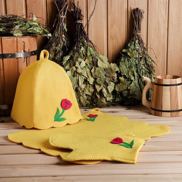 Набор банный женский "Тюльпан" (шапка+рукавица+коврик)
Набор банный женский "Тюльпан" (шапка+рукавица+коврик)