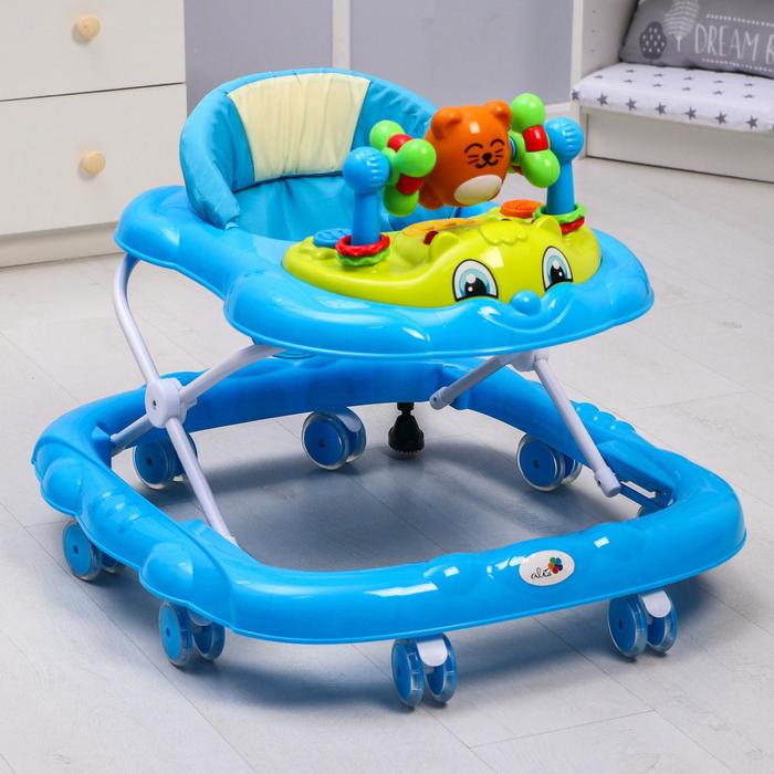 Ходунки «Мишутка», 8 силик. колес, муз., свет, игрушки, голубой
Ходунки «Мишутка», 8 силик. колес, муз., свет, игрушки, голубой