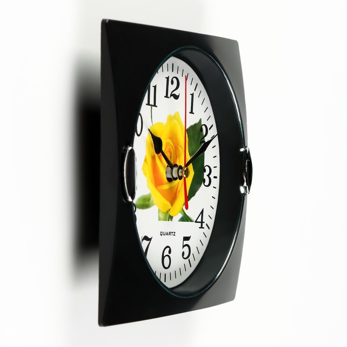 фото Часы настенные "роза", 15 х 15 см, d-13 см, дискретный ход