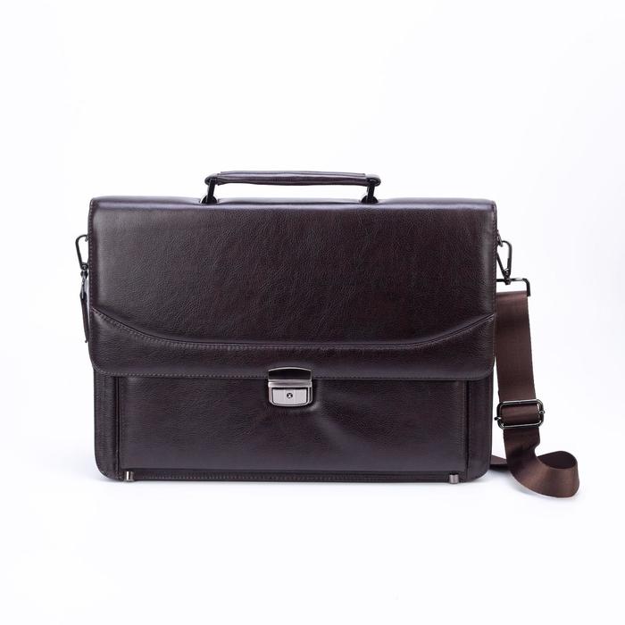 Портфель мужской, 5 отделов на клапане, 3 наружных карманов, цвет коричневый
Портфель мужской, 5 отделов на клапане, 3 наружных карманов, цвет коричневый