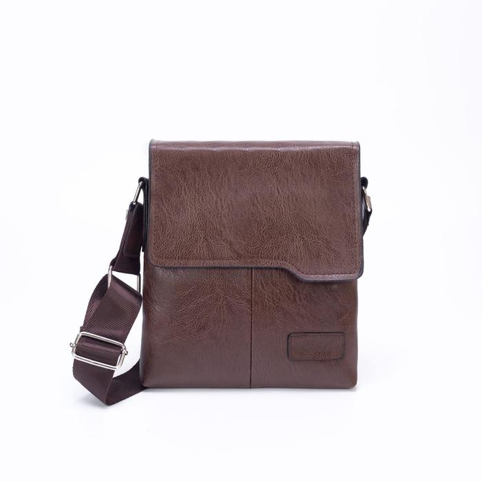 Планшет мужской, отдел на молнии, длинный ремень, цвет коричневый 
Планшет мужской, отдел на молнии, длинный ремень, цвет коричневый