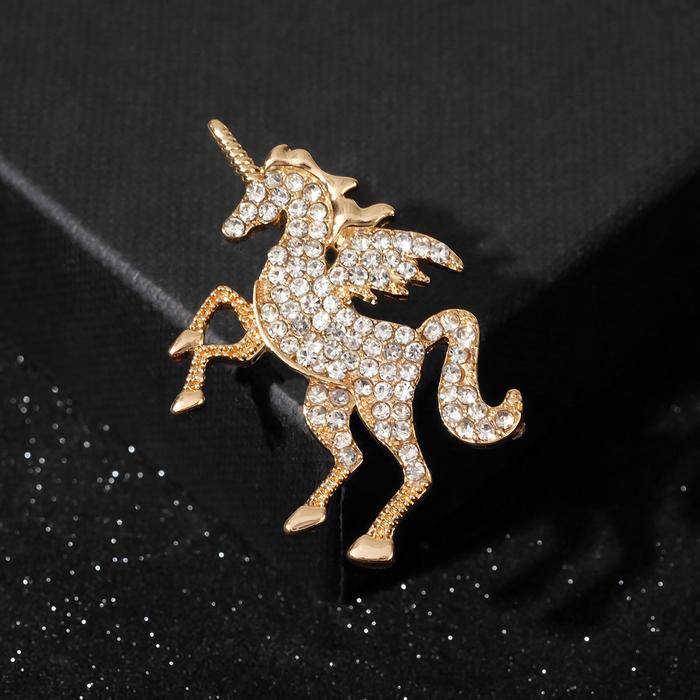 Брошь "Единорог", цвет белый в золоте
Брошь "Единорог", цвет белый в золоте